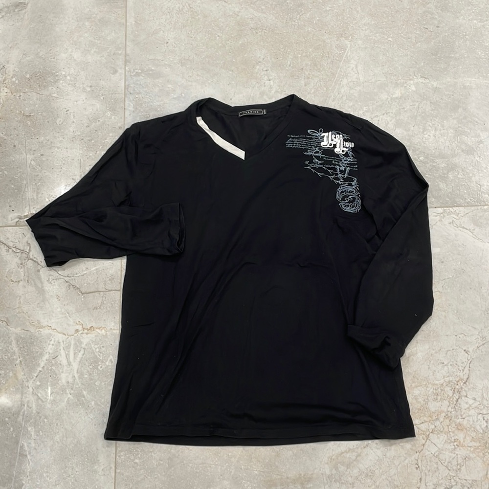 Men’s Fashion Long Sleeve VNeck Shirt - Size 4XL